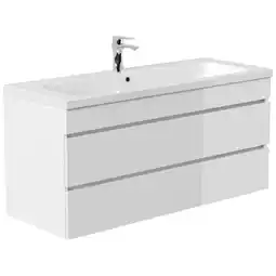 Netto Marken-Discount Badmöbel Fellini 120 SoftClose eiche gold mit grifflosen Schubladen Angebot