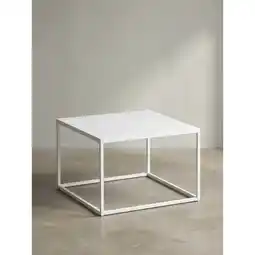 Netto Marken-Discount Couchtisch Weiß Metall Industrial 60x60x40 cm, Quadratisch Angebot
