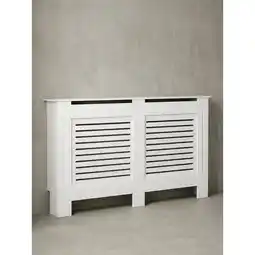 Netto Marken-Discount Heizkörperverkleidung MDF Weiß Rechteckig Lamellen 152x19x83 Angebot