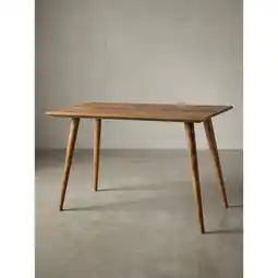 Netto Marken-Discount Esstisch Massivholz Rechteckig Rustikal Landhausstil REPA, Dunkelbraun 60x120x76 cm Angebot