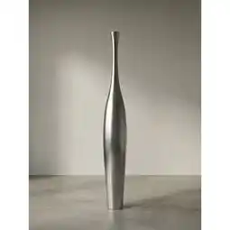 Netto Marken-Discount Vase Aluminium Modern Stil 75 cm hoch Silber mit einer Öffnung Angebot