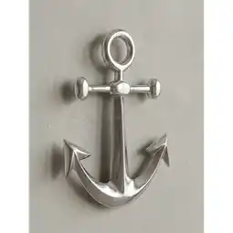 Netto Marken-Discount Wanddeko Dekofigur Anker Aluminium silberfarben poliert 62,5 cm im maritimen Stil Angebot