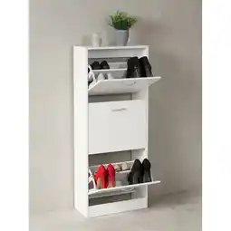 Netto Marken-Discount Schuhkipper – Weiß, 125 cm breit, 3 Klappfächer, für ca. 18 Paar Schuhe Angebot