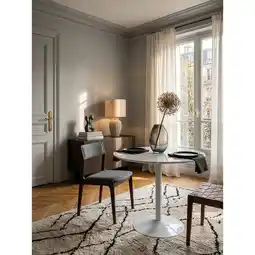 Netto Marken-Discount Esstisch – Rund Weiß Hochglanz 75x75x74 cm für 2 Personen Angebot
