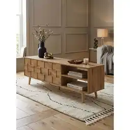 Netto Marken-Discount Lowboard Eiche-Dekor Modern Stil 160x51x40 cm mit zwei Türen Angebot