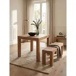 Netto Marken-Discount Esstisch Massivholz Rechteckig Zeitlos MUMBAI, Akazie 80x80x76 cm Angebot