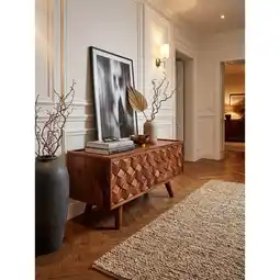 Netto Marken-Discount Lowboard Massivholz Modern Stil 92x44x35 cm mit Klapptür Angebot