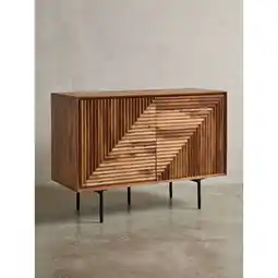 Netto Marken-Discount Sideboard – Massivholz/Metall, 100x71x40cm, 2 Türen, modern Angebot