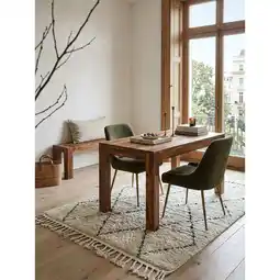 Netto Marken-Discount Esstisch Massivholz Rechteckig Zeitlos MUMBAI, Dunkelbraun 60x120x76 cm Angebot