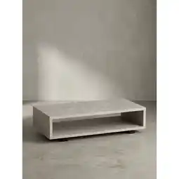 Netto Marken-Discount Couchtisch in Stein-Optik Modern mit Stauraum Rechteckig Schlicht, Beige 100x50x25 cm Angebot