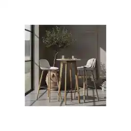 Netto Marken-Discount Stehtisch – Weiß, 60x110x60 cm, rund, Holzoptik, skandinavisch Angebot