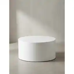 Netto Marken-Discount Couchtisch rund in Weiß Hochglanz, 60x60x30 cm, Modernes Design Angebot