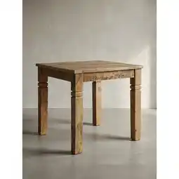 Netto Marken-Discount Esstisch Mango Massivholz Quadratisch Landhausstil WL5.077, Hellbraun 80x80x76 cm Angebot