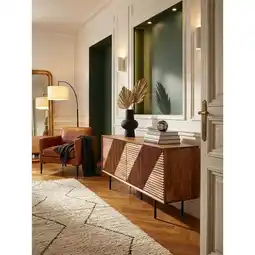 Netto Marken-Discount Lowboard Massivholz Modern Stil 140x54x33 cm mit vier Türen Angebot