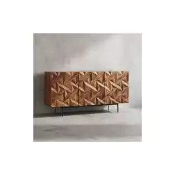 Netto Marken-Discount Sideboard – Massivholz/Metall, 144x72x47cm, 3 Türen, modern Angebot