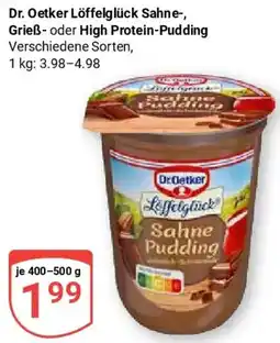 Globus Dr. Oetker Löffelglück Sahne, Grieẞ oder High Protein-Pudding Angebot