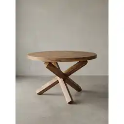Netto Marken-Discount Esstisch Rund Massivholz Landhausstil BOHA, Dunkelbraun 120x120x75 cm Angebot
