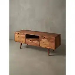 Netto Marken-Discount Lowboard Massivholz Landhausstil 135x51x45 cm mit Schublade und 2 Türen Angebot