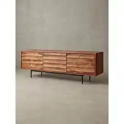 Netto Marken-Discount Lowboard Massivholz Landhausstil 147x50x38 cm mit 3 Türen Angebot