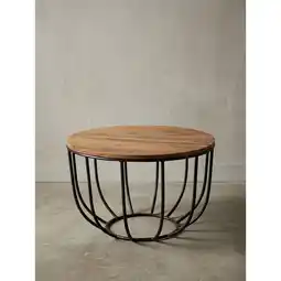 Netto Marken-Discount Couchtisch Sheesham Massivholz Industrial Design 60x39x60 cm Angebot