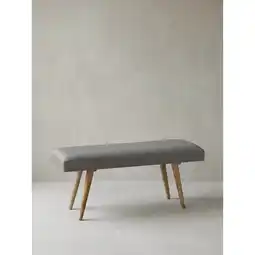 Netto Marken-Discount Sitzbank Stoff Massivholz Retro Stil gepolstert, Grau 38x117x51 cm Angebot