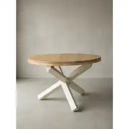 Netto Marken-Discount Esstisch Rund Massivholz Landhausstil BOHA, Akazie 120x120x75 cm Angebot