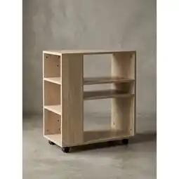 Netto Marken-Discount Regalwagen Holz Mit Rollen Schmal Modern, Sonoma 60x35x75 cm Angebot
