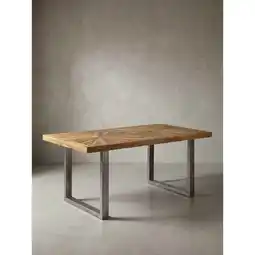 Netto Marken-Discount Esstisch Mango Massivholz Metallgestell Industrial, Braun 90x180x76 cm Angebot