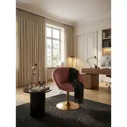 Netto Marken-Discount Loungesessel Samt mit Rückenlehne, drehbar im modernen Design, Rosa 62x67x100 cm Angebot