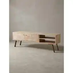 Netto Marken-Discount Lowboard Mango Massivholz Landhausstil 145x47x35 cm mit 2 Türen Angebot