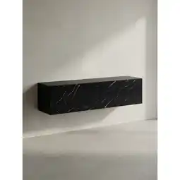 Netto Marken-Discount TV-Lowboard hängend, Marmor-Optik, Klapptüren, modern, Schwarz 120x30x30 cm Angebot