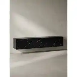 Netto Marken-Discount TV-Lowboard hängend groß, Marmor-Optik, Klapptüren, modern, Schwarz 160x30x30 cm Angebot
