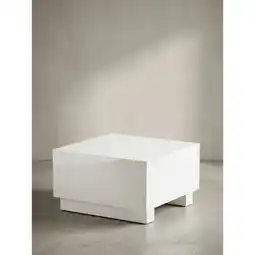 Netto Marken-Discount Couchtisch in Würfelform, Weiß Hochglanz, 60x60x35 cm, modernes Design Angebot