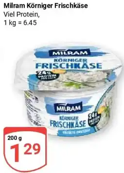 Globus Milram Körniger Frischkäse Viel Protein Angebot