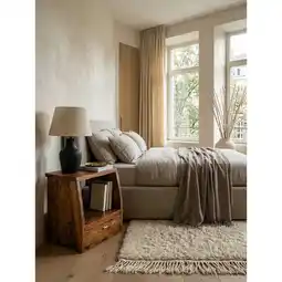 Netto Marken-Discount Nachttisch – Massivholz, 53cm hoch, 1 Schublade & Ablage, Landhausstil Angebot