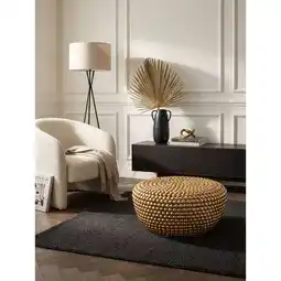 Netto Marken-Discount Couchtisch Rund in Goldfarbenem Aluminium, Orientalisches Design, 60x60x30 cm Angebot