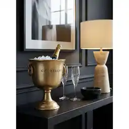 Netto Marken-Discount Champagnerkühler – Gold, Aluminium massiv, 28,5x37,5x28,5cm, groß, für Wein, Sekt, Champagner Angebot