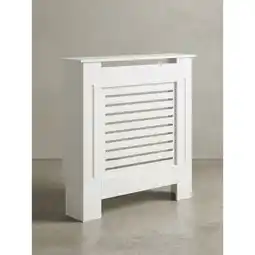 Netto Marken-Discount Heizkörperverkleidung MDF Weiß Rechteckig Lamellen 78x19x82 Angebot