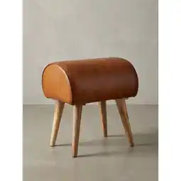 Netto Marken-Discount Sitzhocker – Echtleder/Massivholz, 45x53x40 cm, modern, gepolstert Angebot