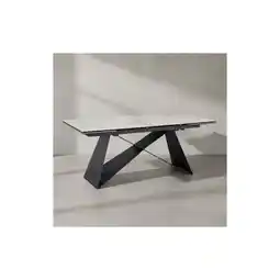 Netto Marken-Discount Esstisch Ausziehbar Keramik Glas Marmoroptik Rechteckig Groß, Weiß 180x95x78 cm Angebot