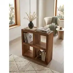 Netto Marken-Discount Standregal – Naturholz, Massiv, 82cm hoch, 4 Böden, Landhausstil Angebot