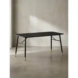Netto Marken-Discount Esstisch Marmoroptik Metall Rechteckig Modern Klein, Schwarz 140x80x76 cm Angebot