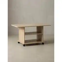 Netto Marken-Discount Couchtisch drehbar mit Rollen und Stauraum aus Holz, Sonoma 54x95x51 cm Angebot