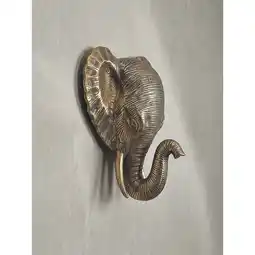 Netto Marken-Discount Wanddeko Elefant Aluminium goldfarben 41 cm im afrikanischen Stil Angebot