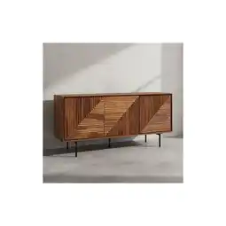 Netto Marken-Discount Sideboard – Massivholz/Metall, 148x72x40cm, 3 Türen, modern Angebot