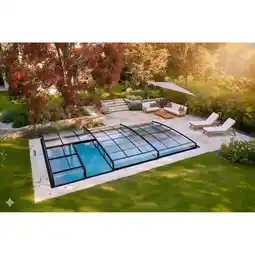 Netto Marken-Discount Vorverkauf Poolüberdachung Aqualina aus Aluminium, ca. 8,81 x 4,26 x 0,92 m Angebot