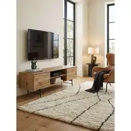 Netto Marken-Discount Lowboard Eiche-Dekor Modern Stil 160x45x40 cm mit zwei Türen Angebot