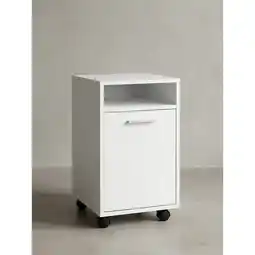 Netto Marken-Discount Rollcontainer Schubladen Tür Ablage Mit Rollen, Weiß 33x38x60 cm Angebot