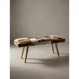 Netto Marken-Discount Sitzbank – Fell/Massivholz, 120x40x52 cm, Braun, ohne Lehne Angebot