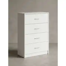 Netto Marken-Discount Sideboard – Weiß Hochglanz, 60x90x30cm, schmal, mit Schubladen Angebot
